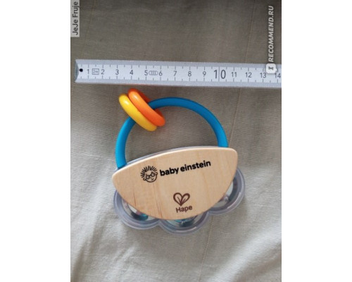 Hape Музыкальная игрушка 2 в 1: бубен и погремушка для малышей