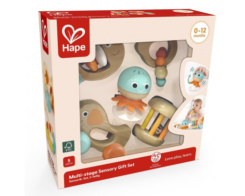 Hape Подарочный набор игрушек погремушек для малышей