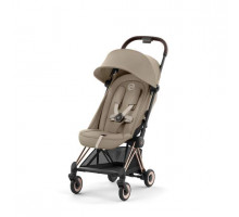 Коляска прогулочная Cybex Coya шасси Rosegold + дождевик Cozy Beige