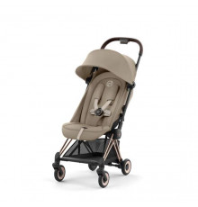 Коляска прогулочная Cybex Coya шасси Rosegold + дождевик Cozy Beige