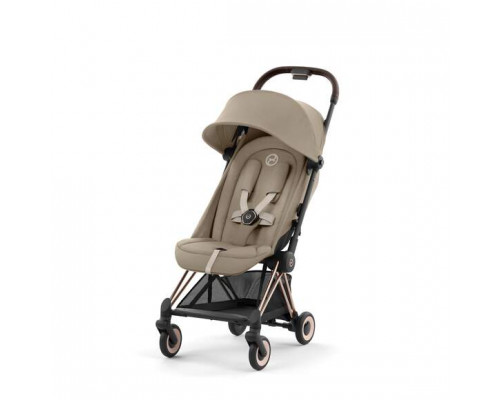 Коляска прогулочная Cybex Coya шасси Rosegold + дождевик Cozy Beige