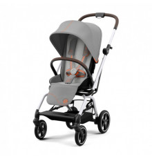 Коляска прогулочная Cybex Eezy S Twist+ 2 SLV с дождевиком Fog Grey