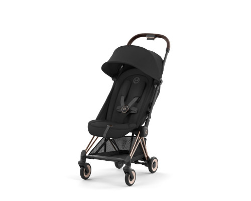 Коляска прогулочная Cybex Coya шасси Rosegold + дождевик Sepia Black