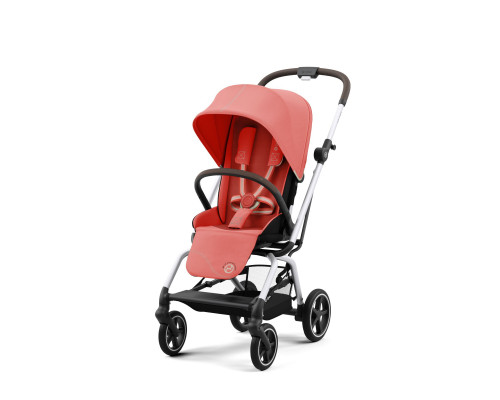 Коляска прогулочная Cybex Eezy S Twist+ 2 SLV с дождевиком Hibiscus Red