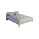Кровать двуспальная Line 160 см (дуб натуральный)