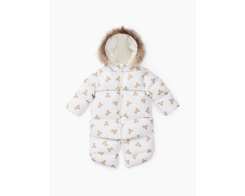 Happy Baby комбинезон-трансформер детский с натуральной опушкой beige (bear)