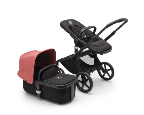 Bugaboo Fox5 коляска 2 в 1 Black/ Midnight Black/ Sunrise Red