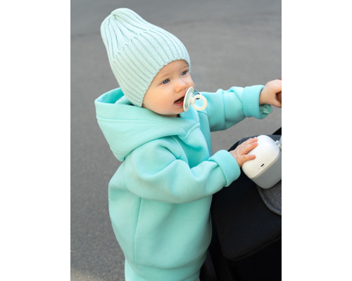 OLANT BABY худи с капюшоном Siberia Turquoise