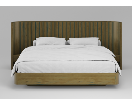 Кровать двуспальная Eclipse 160 см (дуб патина, бирюзовый)