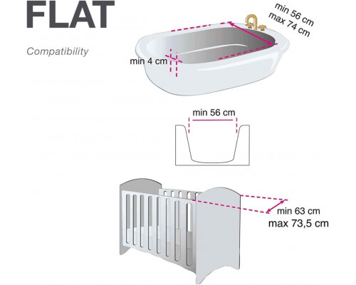 OK Baby пеленальный столик универсальный - складной Flat