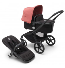 Bugaboo Fox5 коляска 2 в 1 Black/ Midnight Black/ Sunrise Red