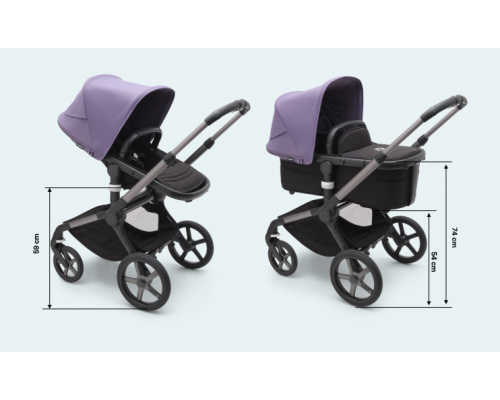 Bugaboo Fox5 коляска 2 в 1 Black/ Midnight Black/ Sunrise Red