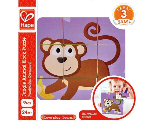 Hape кубики-головоломка деревянные, Джунгли