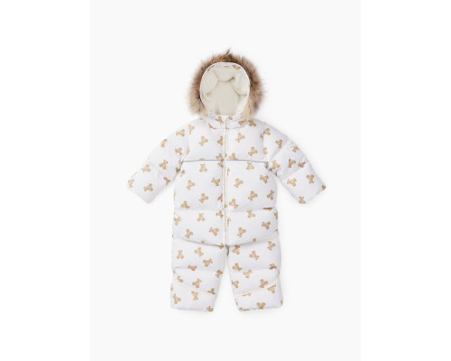 Happy Baby комбинезон-трансформер детский с натуральной опушкой beige (bear)