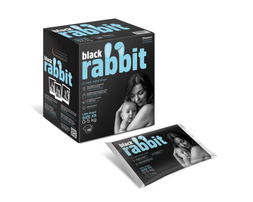 Black Rabbit подгузники на липучках 0-5 кг XS 32 штуки