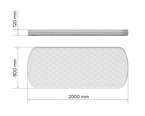 Матрас для кровати KIDI soft кокос/eco-foam 12 см (80*200 см)