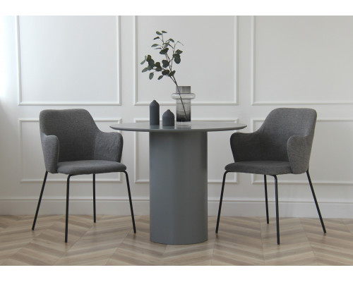 Стол обеденный Type D 90 см основание D 39 см (серый)