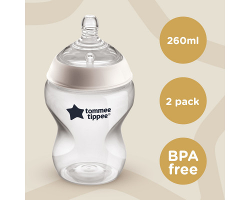 Tommee Tippee бутылочка для кормления Closer to nature, 260 мл., 0+, 6 шт.