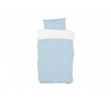 Постельное бельё в детскую кроватку (голубой, сатин)