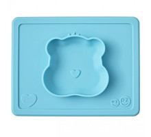 Ezpz Тарелка с подставкой Happy Bowl Care Bear Edition Teal, бирюзовый