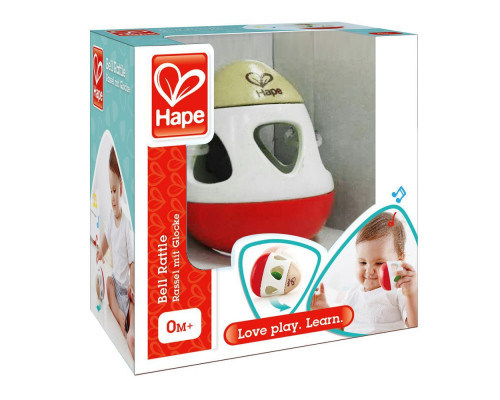 Hape игрушка 3 в 1 погремушка - неваляшка - бумеранг Звон колокольчика