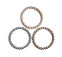 MUSHIE прорезыватель 3 штуки Pearl Bracelet Clary Sage/Tuscany/Desert Sand