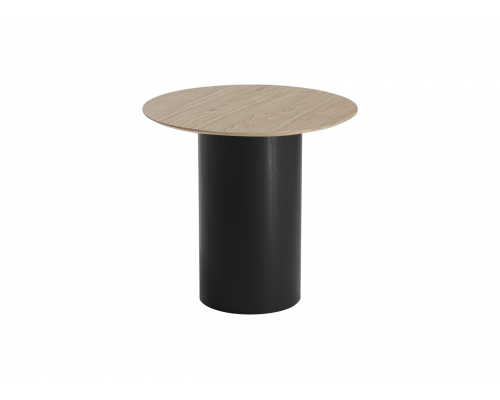 Стол обеденный Type D 80 см основание D 39 см (натуральный дуб, черный)