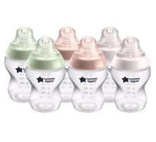 Tommee Tippee бутылочка для кормления Closer to nature, 260 мл., 0+, 6 шт.