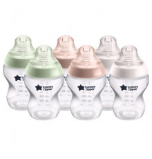 Tommee Tippee бутылочка для кормления Closer to nature, 260 мл., 0+, 6 шт.