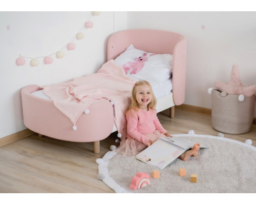 Кровать KIDI Soft для детей от 2 до 4 лет (розовый)