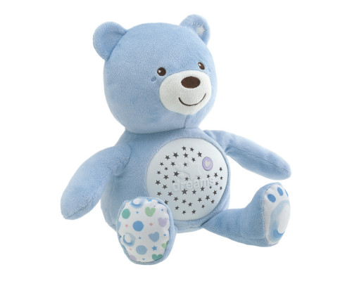 Chicco игрушка-проектор мягкая музыкальная Мишка, голубой