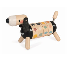 Janod игрушка развивающая Собачка, Учу цвета и формы