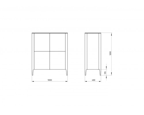 Шкаф Type oak 4 двери (серый)