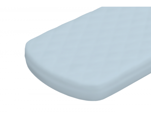 Простынь для кровати Classic 85*185 см (голубой, сатин)