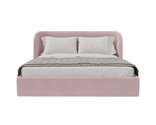 Кровать двуспальная Classic 180 см (розовый, велюр)