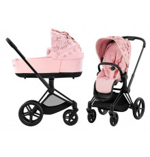 Cybex Priam IV Коляска 2 в 1 Matt Black / FE SIMPLY FLOWERS PINK