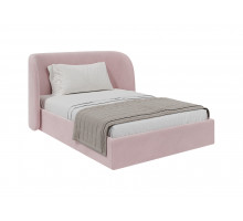Кровать двуспальная Classic 140 см (розовый, велюр)