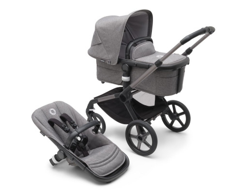 Bugaboo Fox5 коляска 2 в 1 Graphite/ Grey Melange/ Grey Melange complete