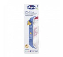 Chicco бутылочка 4 месяца+ с латексной соской Well-Being Girl 330 мл