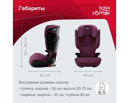 Britax Roemer Автокресло Kidfix M i-SIZE Burgundy Red (гр.2/3)