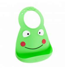 Make My Day Детский нагрудник, зеленый Frog