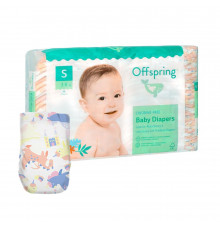 Offspring подгузники S 3-6 кг 48 штук Единороги