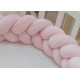 Бортик плетёный для прямоугольной кроватки 60*120 см (розовый)