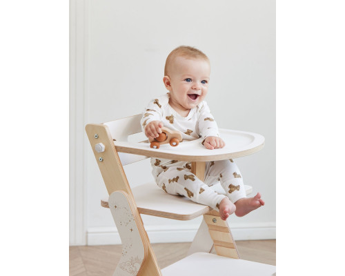 Happy Baby стульчик для кормления Calmy, молочный