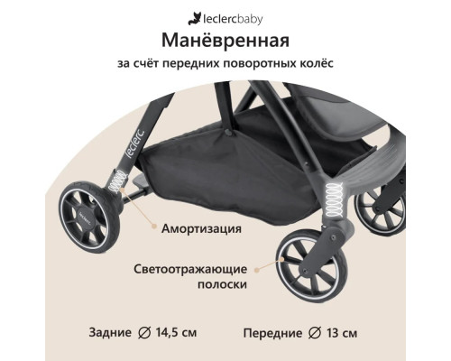 Leclerc baby Прогулочная коляска Magic fold plus Black