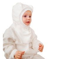 OLANT BABY шлем из флиса Siberia цвет молочный