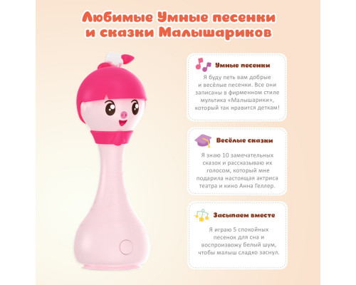 Alilo игрушка Малышарики-Нюшенька R1 музыкальная интерактивная розовый