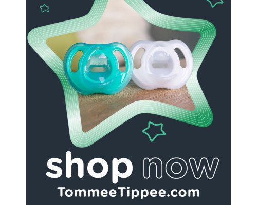 Tommee Tippee соска-пустышка силиконовая Ultra-Light, 0-6 мес., 2 шт.