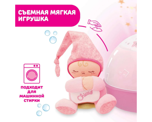 Chicco проектор-ночник музыкальный Первые грезы розовый