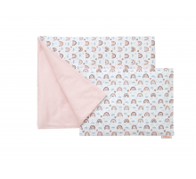 Постельное бельё в детскую кроватку «Милая радуга» (розовый, сатин)